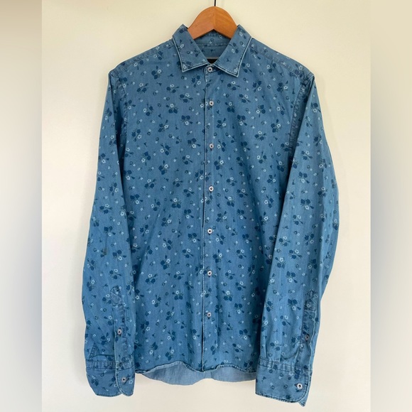 🔥👕Massimo Dutti Floral Shirt - Picture 1 of 6